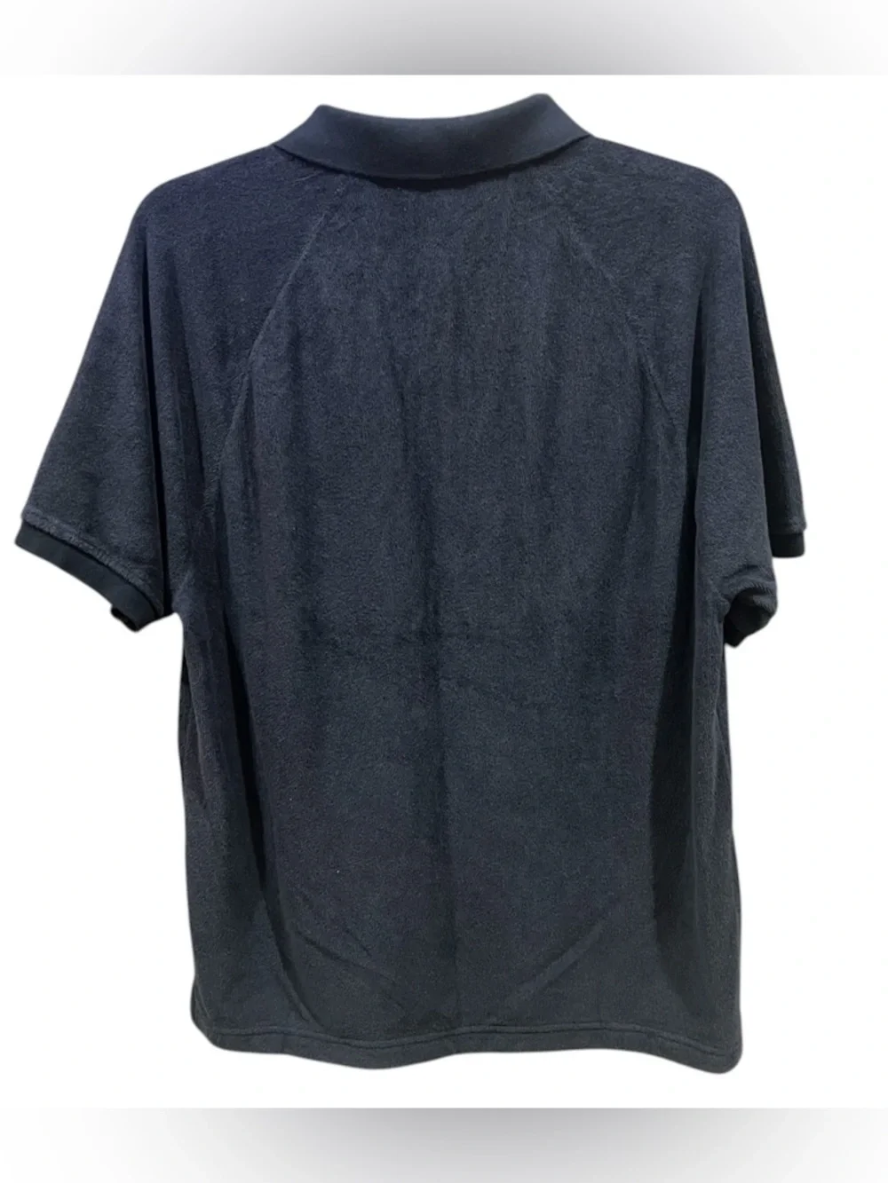 J. Crew Men's Navy Terry Cloth Polo Shirt Size Medium NWT